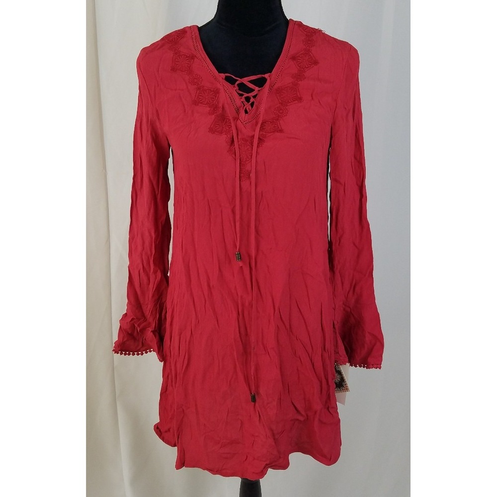 xhilaration women S long sleeve blouse lace embroidery lagenlook boho minimalist
